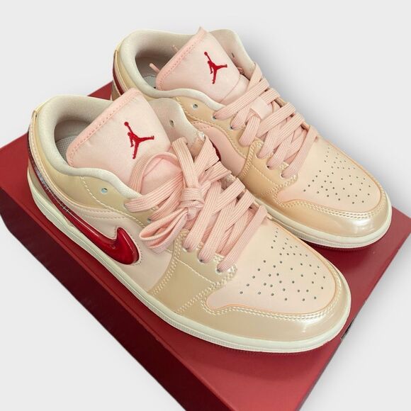 Nike Air Jordan 1 SE Low Patent "Valentine's Day’ HF3174 600 Womens size 8.5 New - Picture 6 of 12